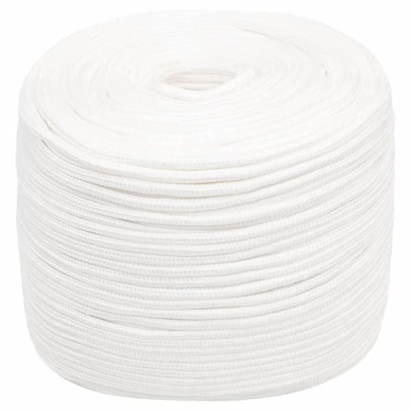vidaXL Båttau helhvit 10 mm 250 m polypropylen