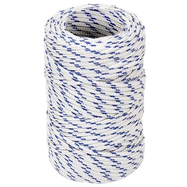 vidaXL Båttau hvit 2 mm 100 m polypropylen