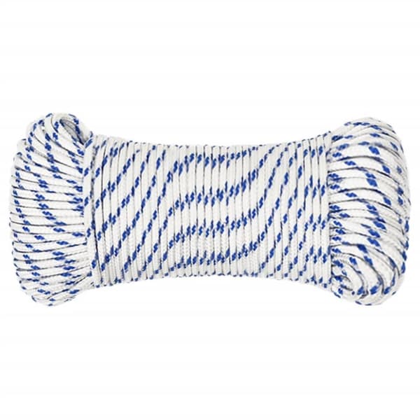 vidaXL Båttau hvit 5 mm 50 m polypropylen