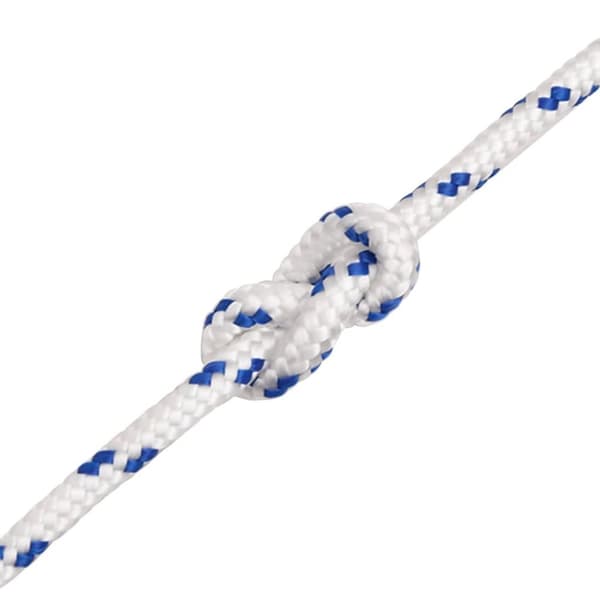 vidaXL Båttau hvit 5 mm 50 m polypropylen