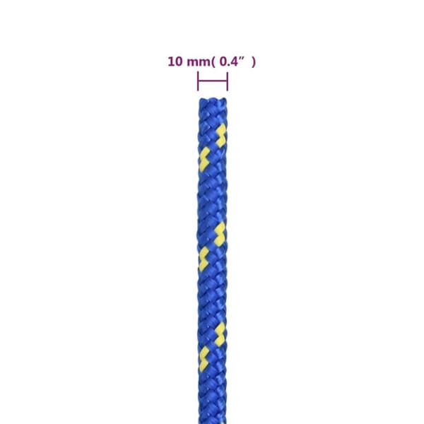 vidaXL Båttau blå 10 mm 25 m polypropylen