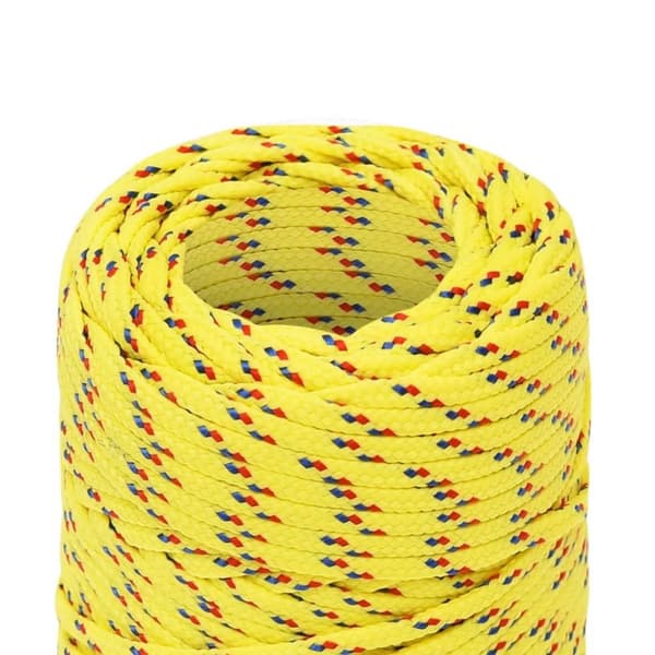 vidaXL Båttau gul 2 mm 250 m polypropylen