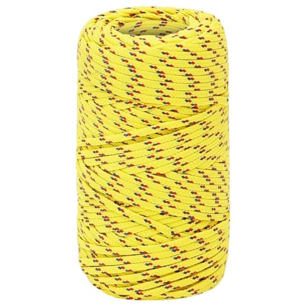 vidaXL Båttau gul 2 mm 250 m polypropylen