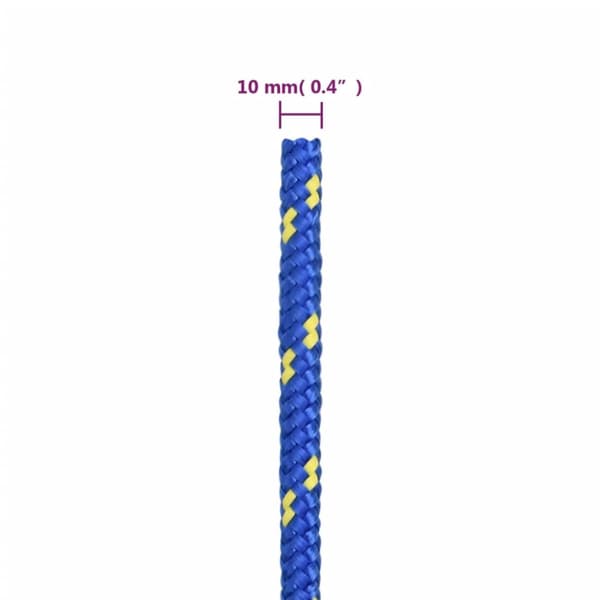 vidaXL Båttau blå 10 mm 500 m polypropylen