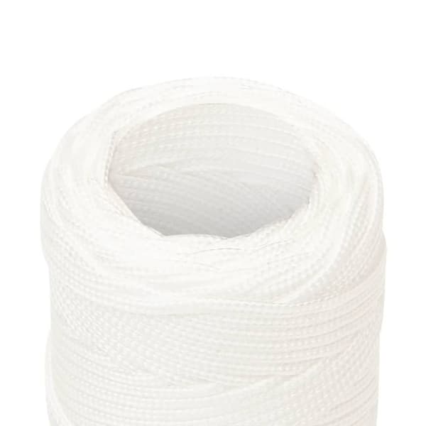 vidaXL Båttau helhvit 2 mm 100 m polypropylen