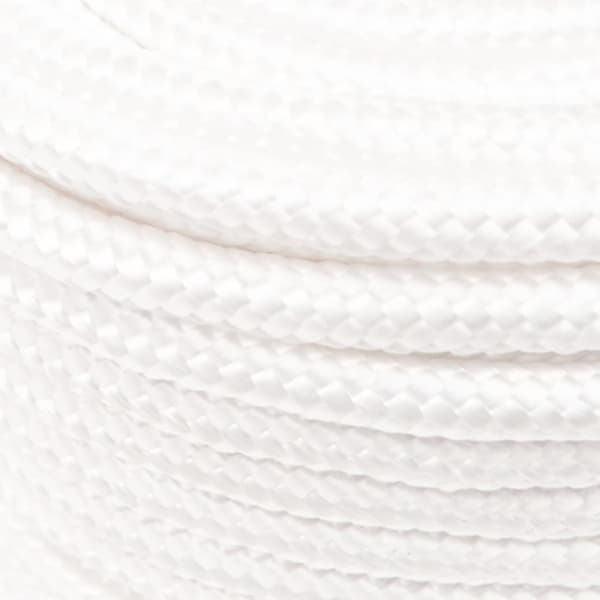 vidaXL Båttau helhvit 12 mm 25 m polypropylen