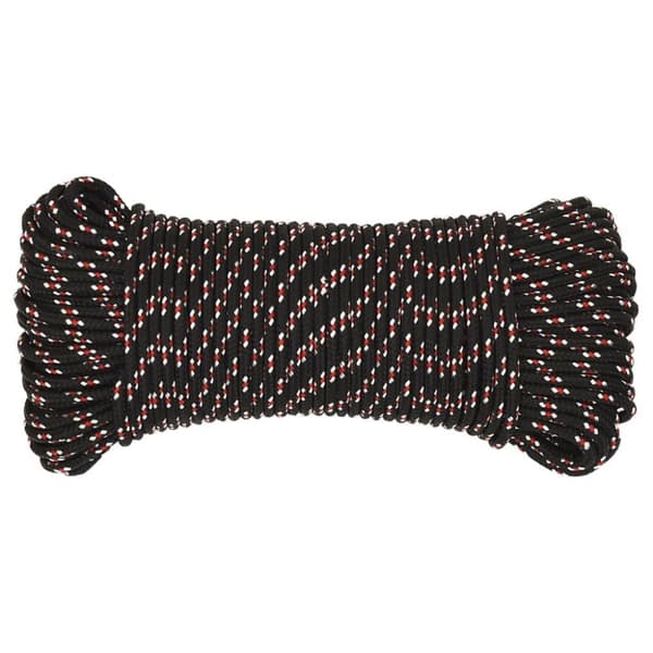 vidaXL Båttau svart 5 mm 100 m polypropylen