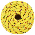 Miniatyrbilde 3 av 6: vidaXL Båttau gul 12 mm 100 m polypropylen