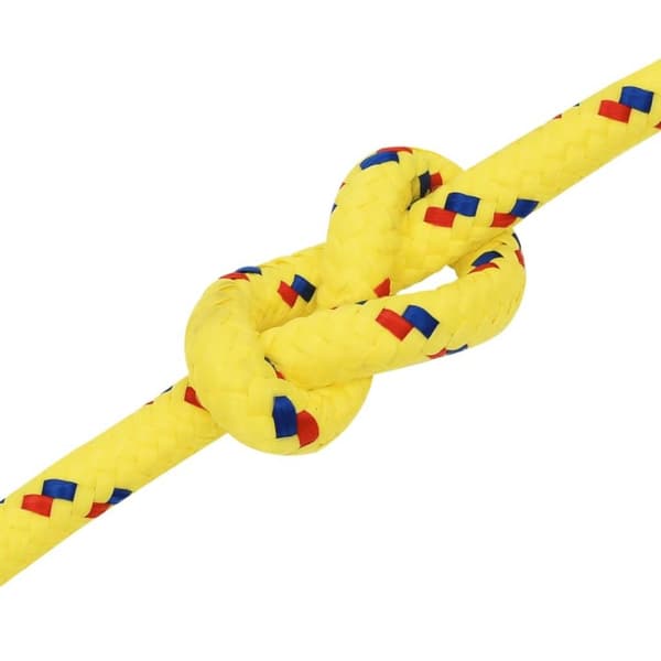 vidaXL Båttau gul 12 mm 100 m polypropylen