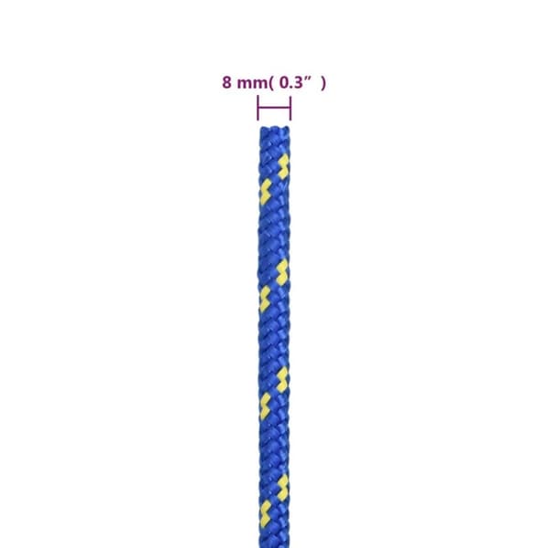 vidaXL Båttau blå 8 mm 250 m polypropylen