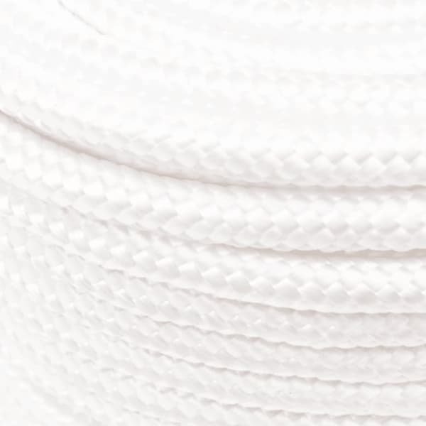 vidaXL Båttau helhvit 12 mm 250 m polypropylen