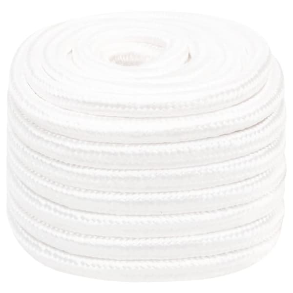 vidaXL Båttau helhvit 20 mm 100 m polypropylen