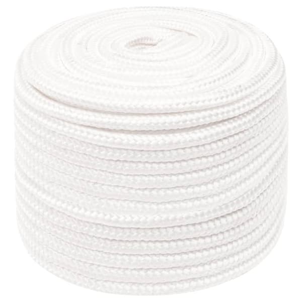 vidaXL Båttau helhvit 14 mm 25 m polypropylen