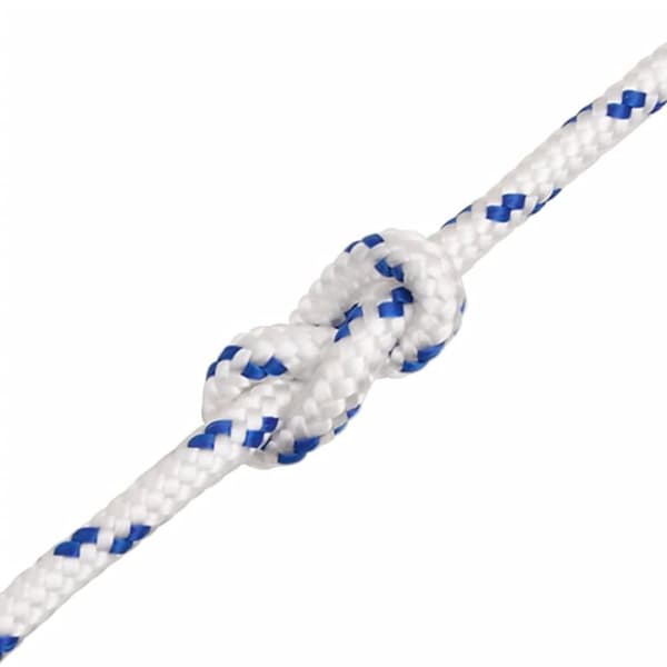 vidaXL Båttau hvit 10 mm 25 m polypropylen