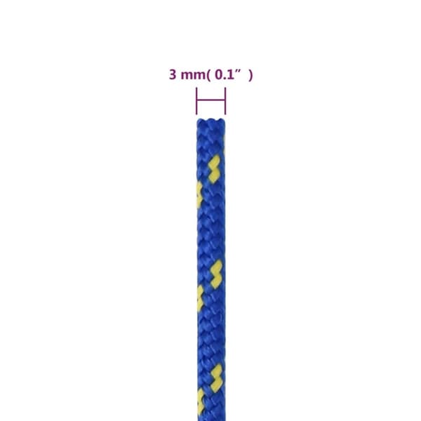 vidaXL Båttau blå 3 mm 500 m polypropylen