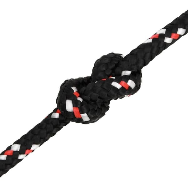 vidaXL Båttau svart 10 mm 500 m polypropylen
