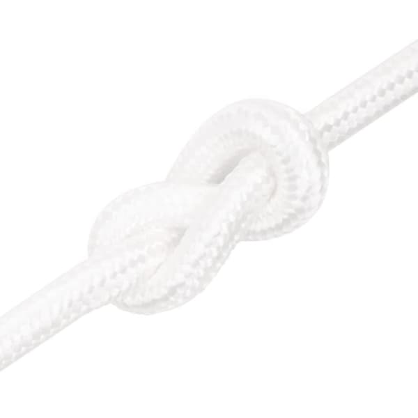 vidaXL Båttau helhvit 20 mm 25 m polypropylen