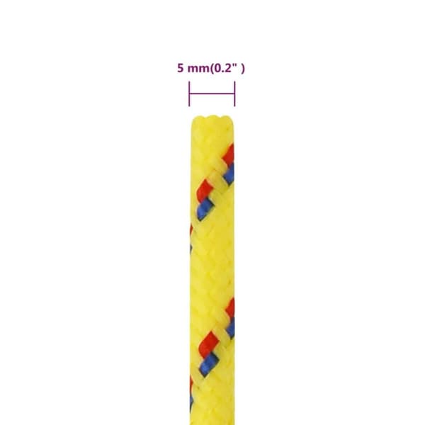 vidaXL Båttau gul 5 mm 500 m polypropylen