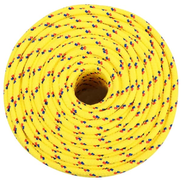vidaXL Båttau gul 8 mm 100 m polypropylen