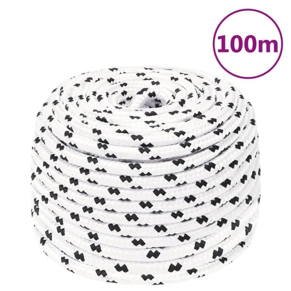 vidaXL Rep vit 10 mm 100 m polyester