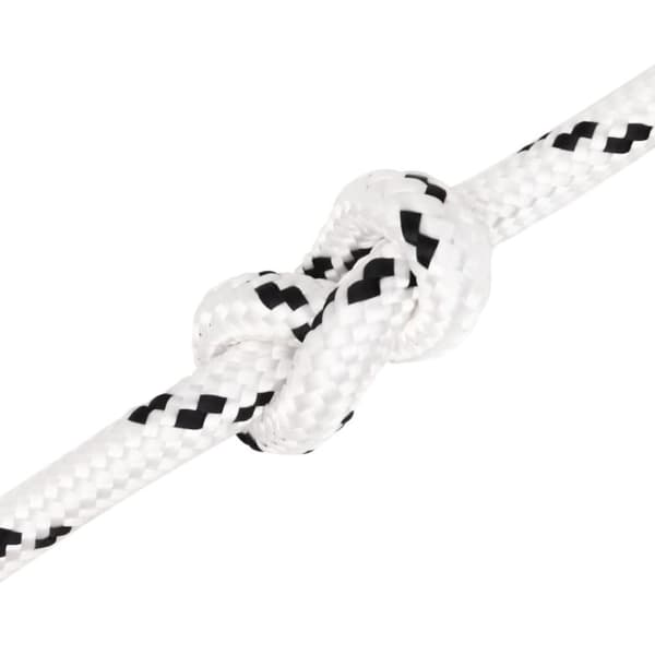 vidaXL Flettet båttau hvit 14 mmx250 m polyester