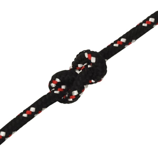 vidaXL Båttau svart 12 mm 25 m polypropylen