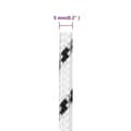 Miniatyrbilde 5 av 6: vidaXL Flettet båttau hvit 5 mm x 25 m polyester
