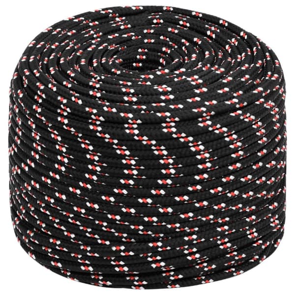 vidaXL Veneköysi musta 8 mm 50 m polypropeeni