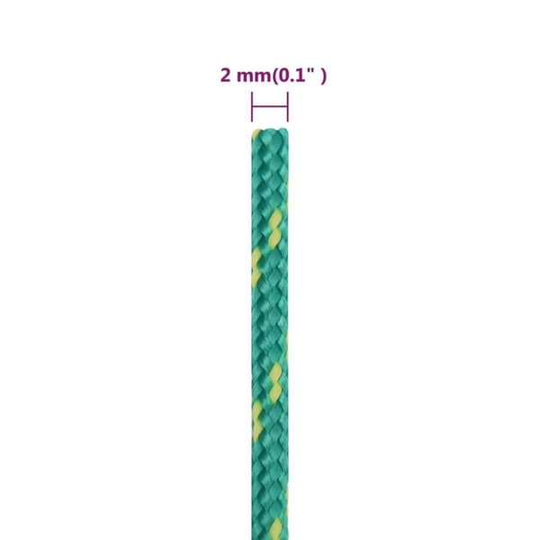 vidaXL tovværk til båd 2 mm 50 m polypropylen grøn