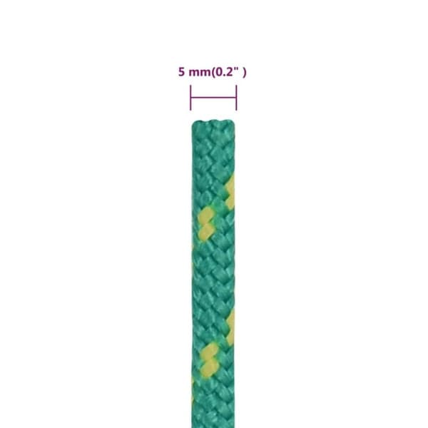 vidaXL Veneköysi vihreä 5 mm 500 m polypropeeni