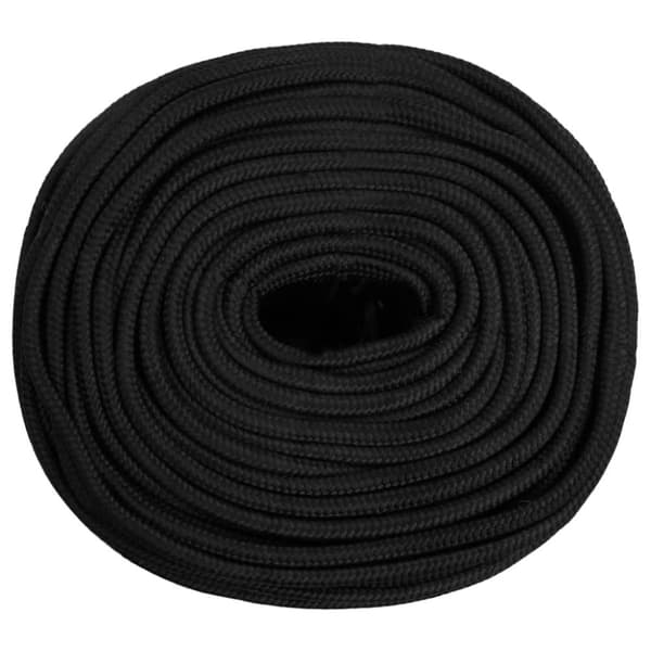 vidaXL tovværk til båd 10 mm 50 m polypropylen sort