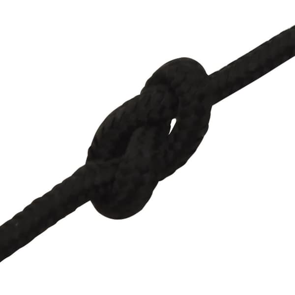 vidaXL arbejdsreb 5 mm 500 m polyester sort