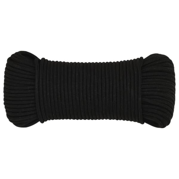 vidaXL Työköysi musta 4 mm 250 m polyesteri