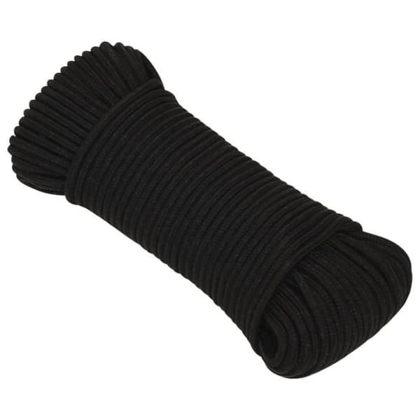 vidaXL Työköysi musta 4 mm 250 m polyesteri