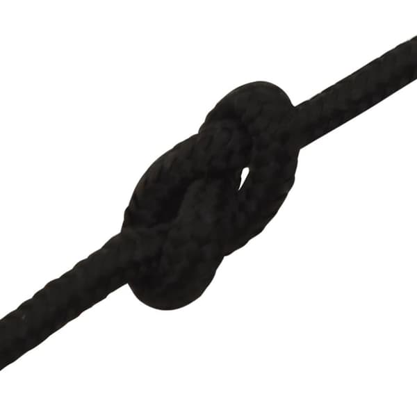 vidaXL arbejdsreb 3 mm 100 m polyester sort