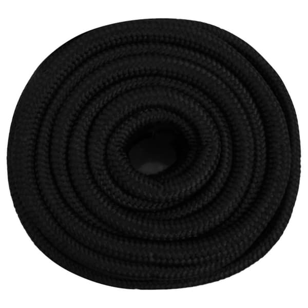 vidaXL arbejdsreb 25 mm 25 m polyester sort