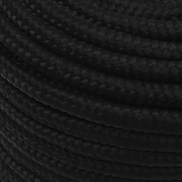 vidaXL arbejdsreb 12 mm 250 m polyester sort