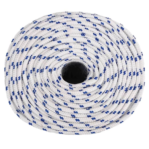 vidaXL Veneköysi valkoinen 10 mm 25 m polypropeeni