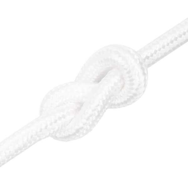 vidaXL Veneköysi täysvalkoinen 20 mm 100 m polypropeeni