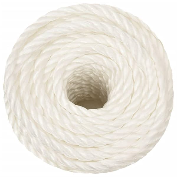 vidaXL arbejdsreb 12 mm 250 m polypropylen hvid