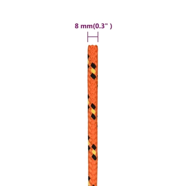vidaXL tovværk til båd 8 mm 500 m polypropylen orange
