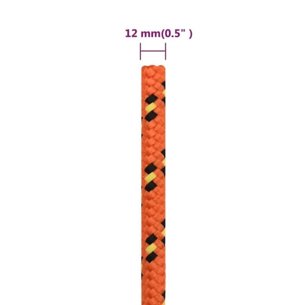 vidaXL tovværk til båd 12 mm 250 m polypropylen orange