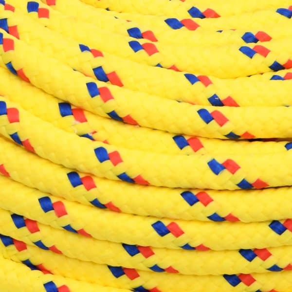 vidaXL Veneköysi keltainen 10 mm 25 m polypropeeni