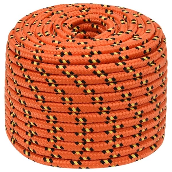 vidaXL tovværk til båd 14 mm 250 m polypropylen orange