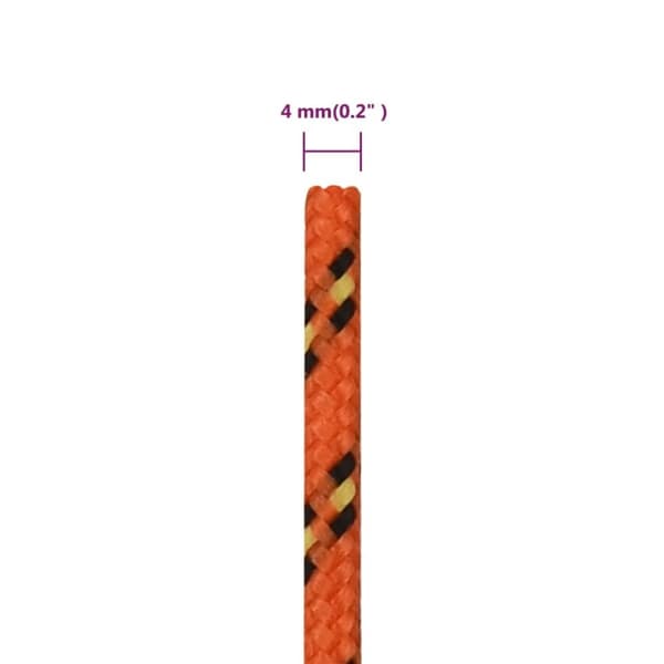 vidaXL tovværk til båd 4 mm 250 m polypropylen orange
