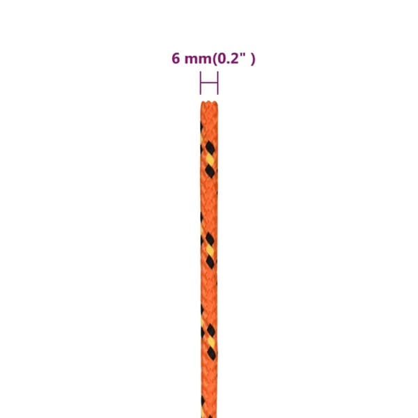 vidaXL tovværk til båd 6 mm 100 m polypropylen orange