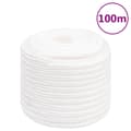Pikkukuva 1 / 6: vidaXL Veneköysi täysvalkoinen 16 mm 100 m polypropeeni