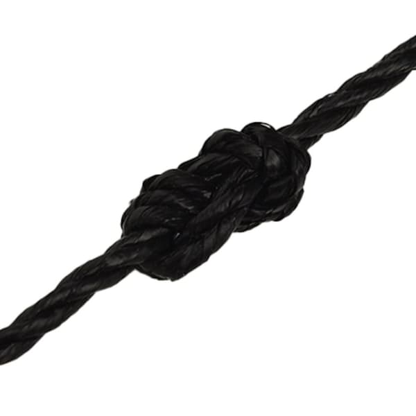 vidaXL Työköysi musta 8 mm 250 mm polypropeeni