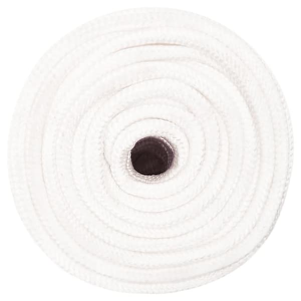 vidaXL Veneköysi täysvalkoinen 14 mm 100 m polypropeeni