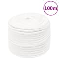 Pikkukuva 1 / 7: vidaXL Veneköysi täysvalkoinen 14 mm 100 m polypropeeni